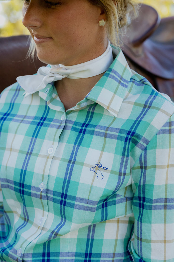 Blackcolt - Jane shirt in Mint Check