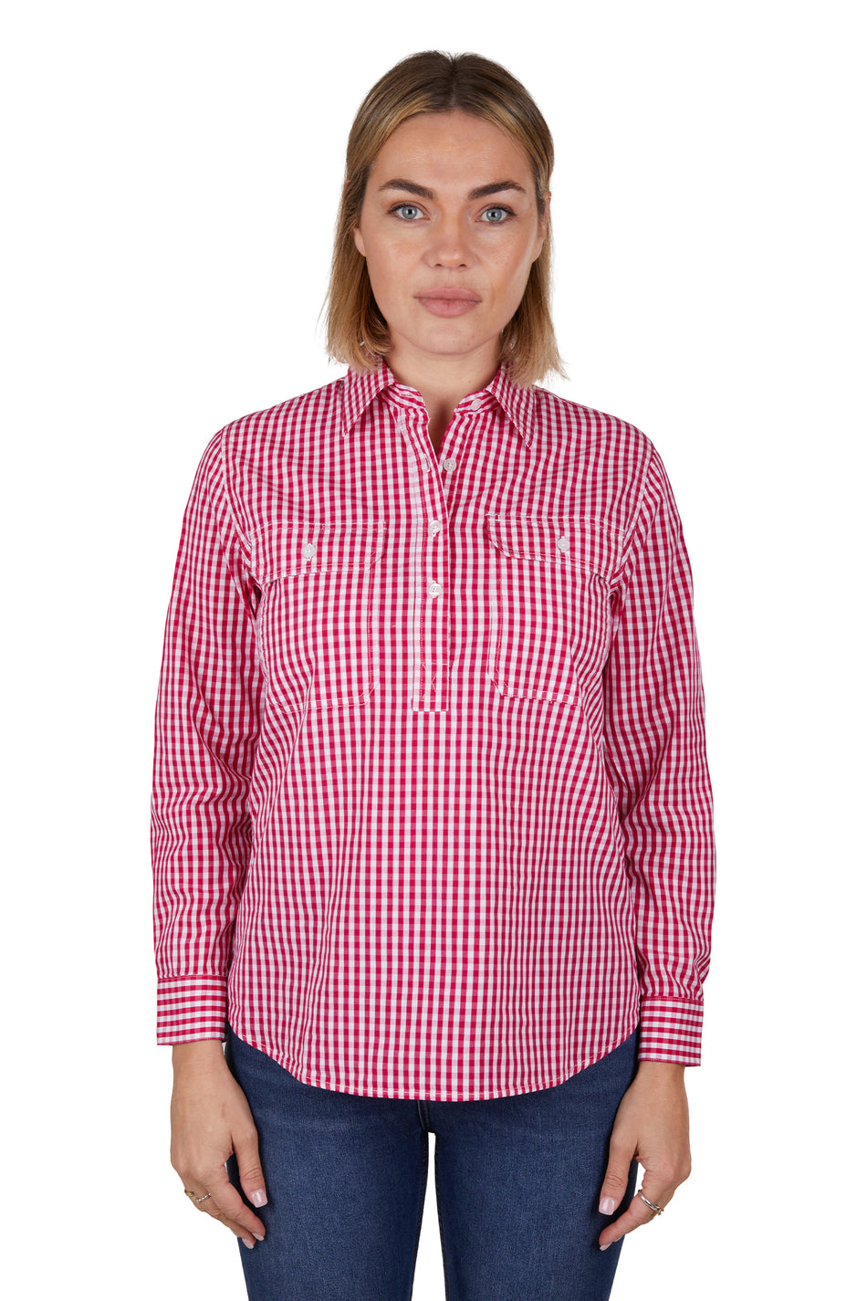 Hard Slog - Women's Dana Half Placket Long Sleeve Shirt