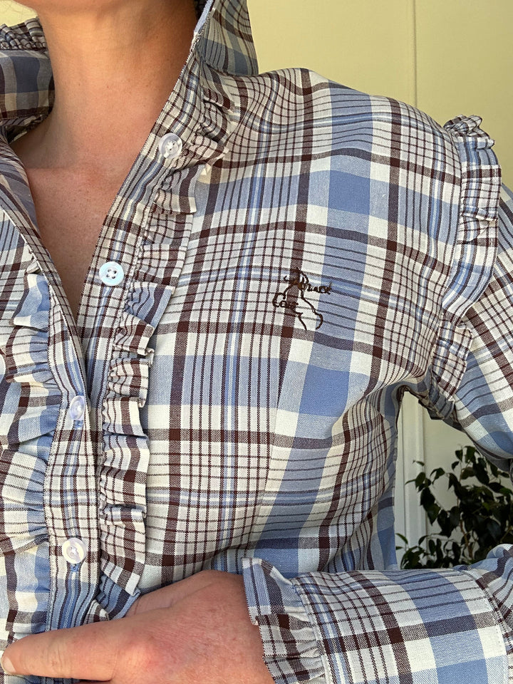 Sara shirt in Blue & Grey Check