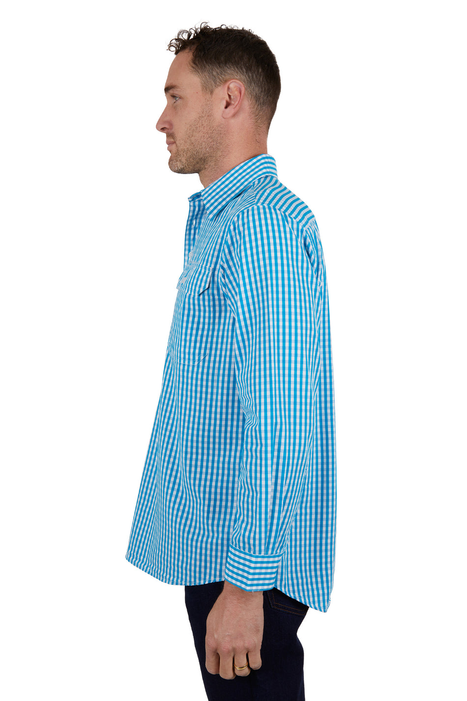 Hard Slog - Men's Alonzo Half Placket Long Sleeve Shirt