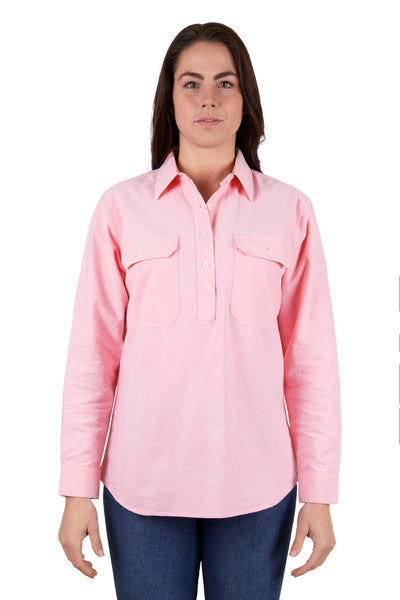 Hard Slog - Women's Jas Half Placket Long Sleeve Shirt