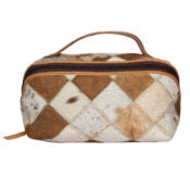 TDE - Patchwork Cowhide and Tooling Leather Cosmetics Bag – AT64