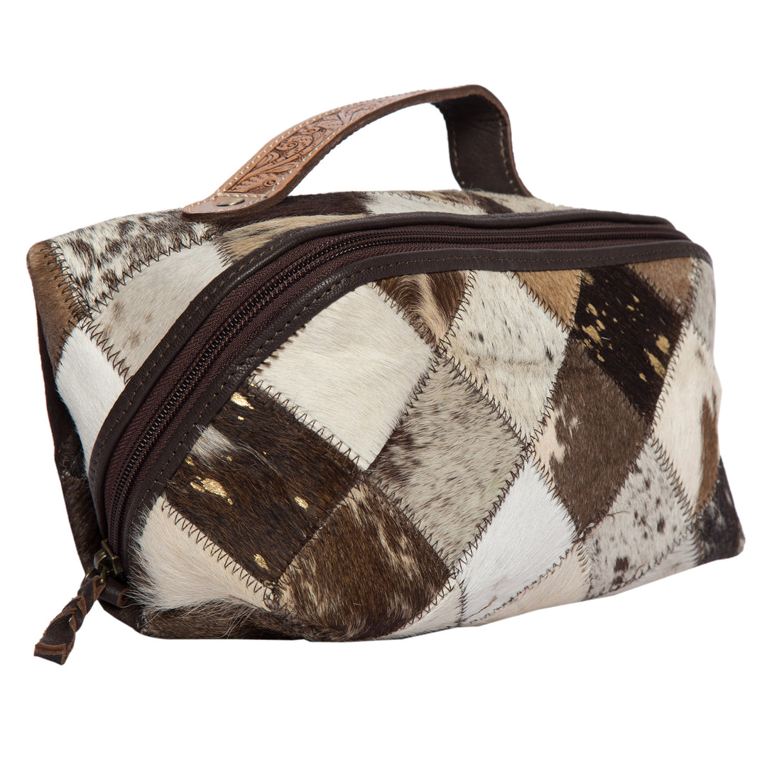 TDE - Patchwork Cowhide and Tooling Leather Cosmetics Bag – AT64