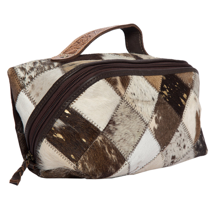 TDE - Patchwork Cowhide and Tooling Leather Cosmetics Bag – AT64