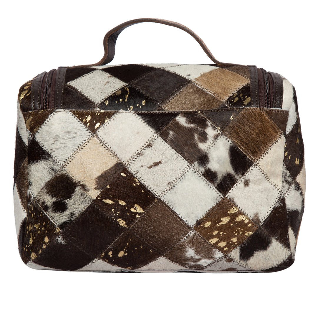 TDE - Patchwork Cowhide and Tooling Leather Toiletries Bag – AT66
