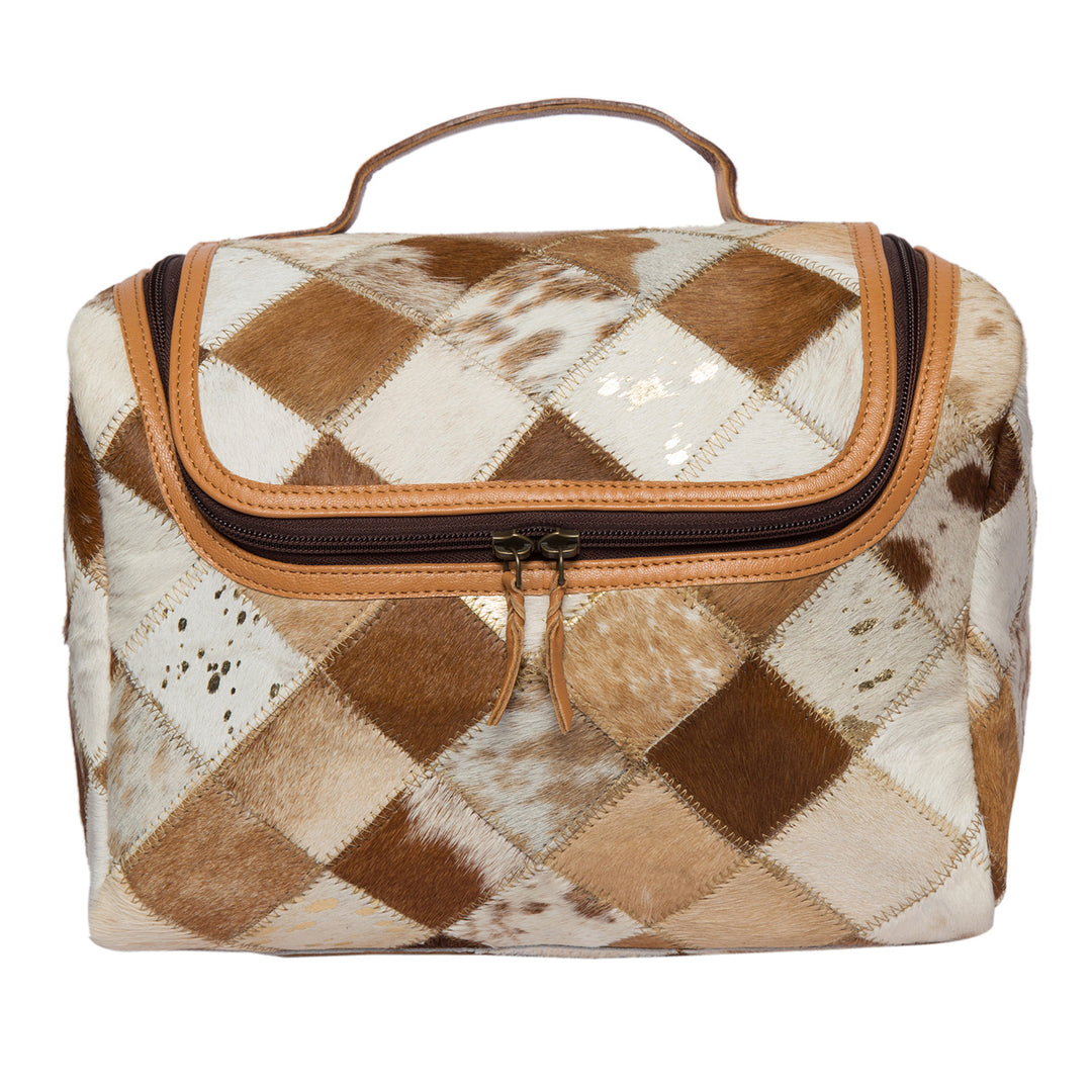 TDE - Patchwork Cowhide and Tooling Leather Toiletries Bag – AT66