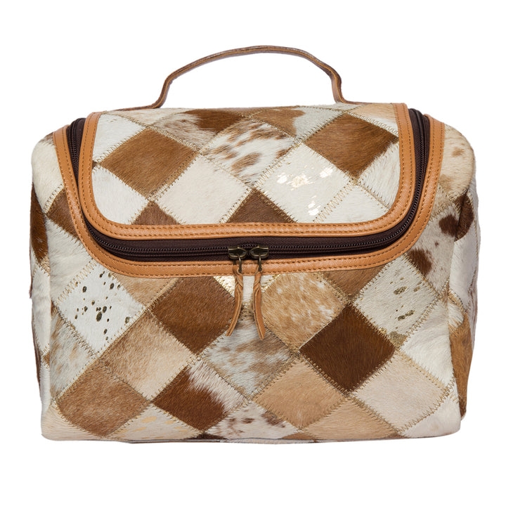 TDE - Patchwork Cowhide and Tooling Leather Toiletries Bag – AT66