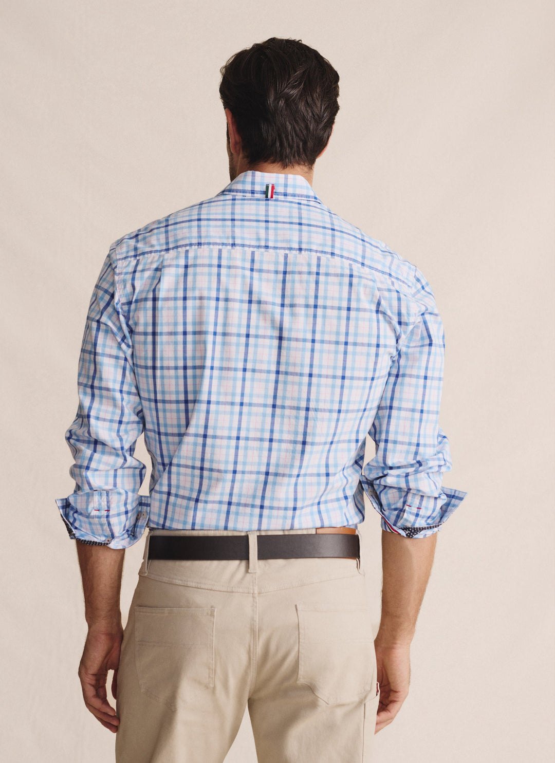 S Kidman - Mens Abderdeen Long Sleeve Shirt in Blue