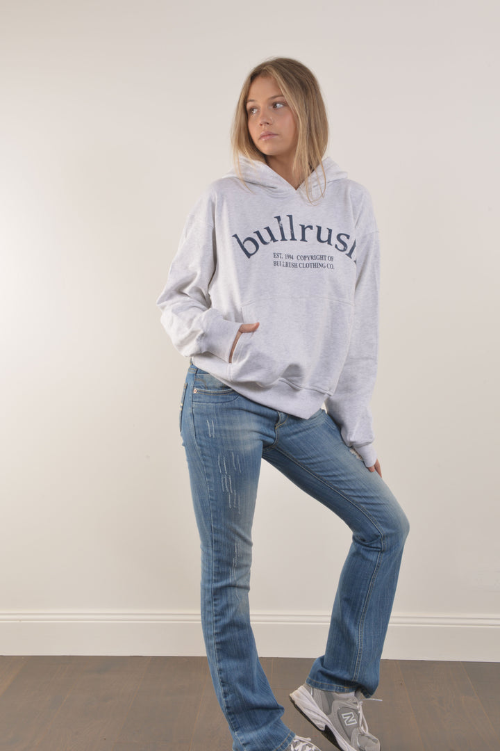 Bullrush - Varsity Hoodie in Grey Marle