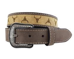 Roper - Boys Leather Belt – Embroidered Steer Head