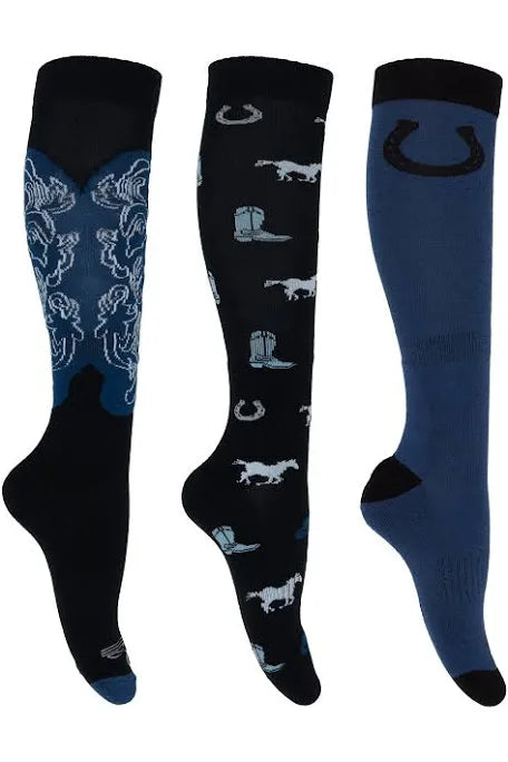 PURE WESTERN -  RIDING SOCKS - 3 PACK W26