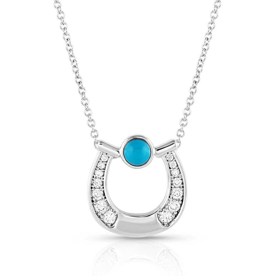 Montana Silversmiths - Destined Luck Turquoise Crystal Necklace