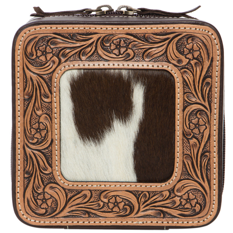 TDE - Tooled Cowhide Jewellery Box JB-02