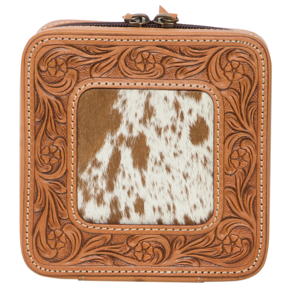 TDE - Tooled Cowhide Jewellery Box JB-02