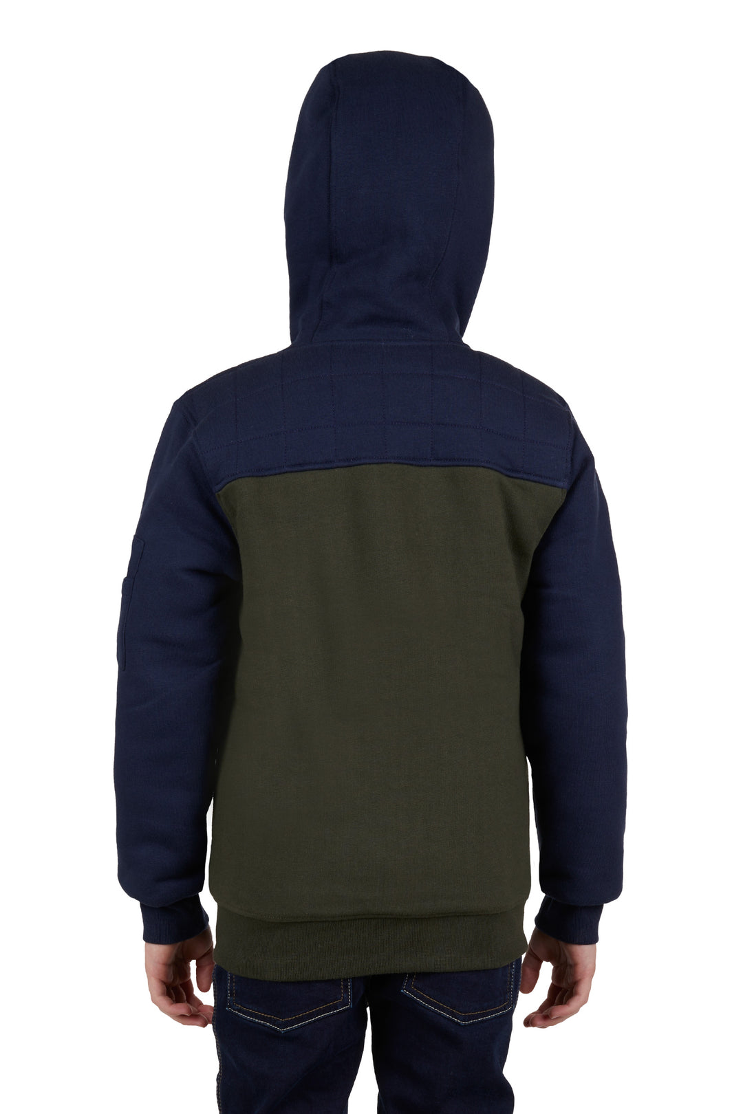 Thomas Cook - Boys Original Zip Through Hoodie in navy/green W24