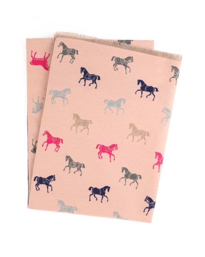 GW - Horse Lover in Pink – Reversible Winter Scarf