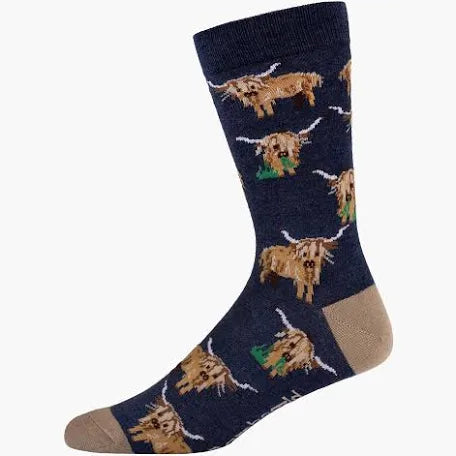 Bamboozld - Mens Hylander Cow Bamboo Sock