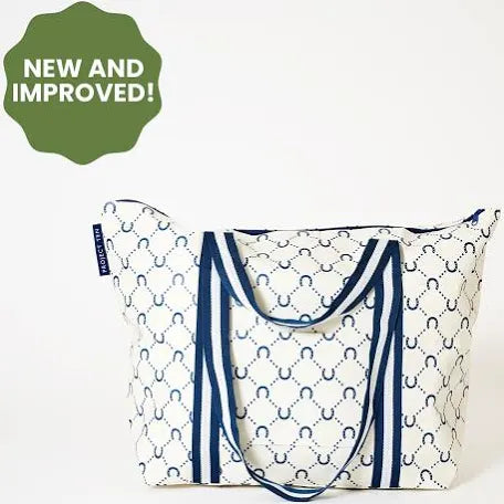 Project 10 - Zip Medium Tote – Navy Horseshoe