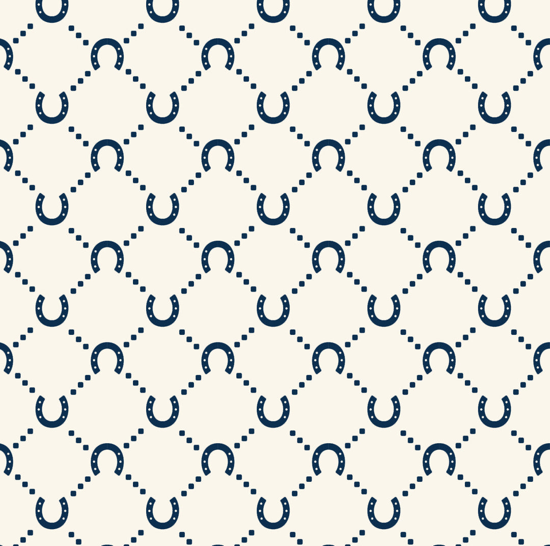 Project 10 - Zip Medium Tote – Navy Horseshoe