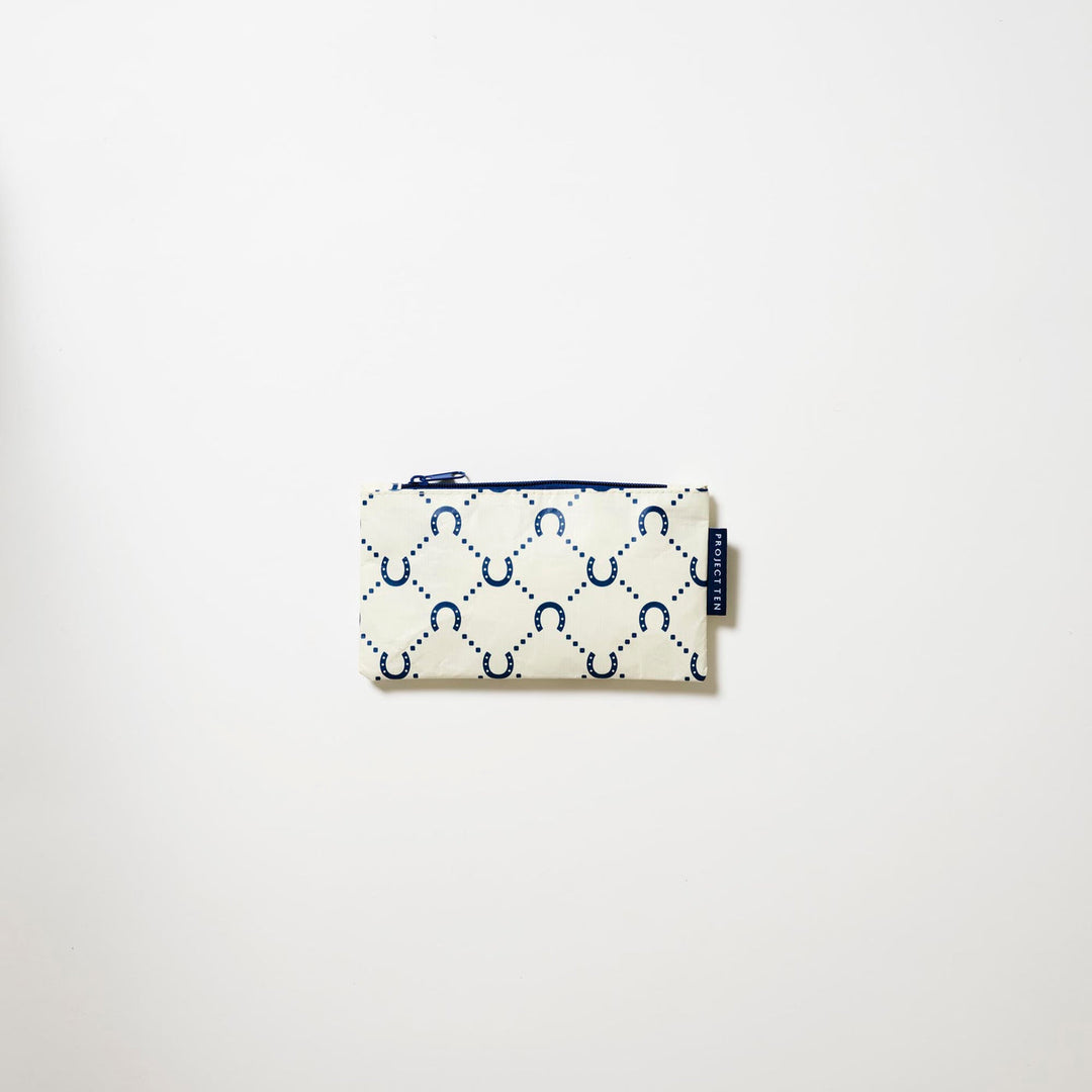 Project 10 - Tiny Zip Pouch – Navy Horseshoe