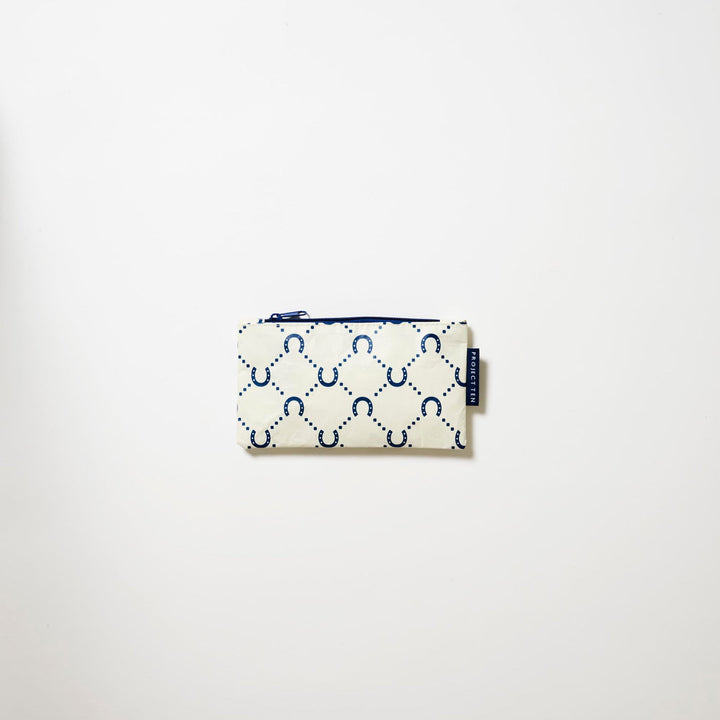 Project 10 - Tiny Zip Pouch – Navy Horseshoe