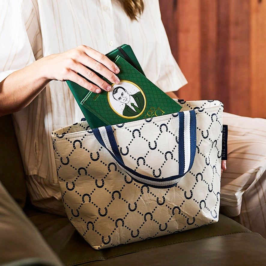 Project 10 - Mini Tote – Navy Horseshoe