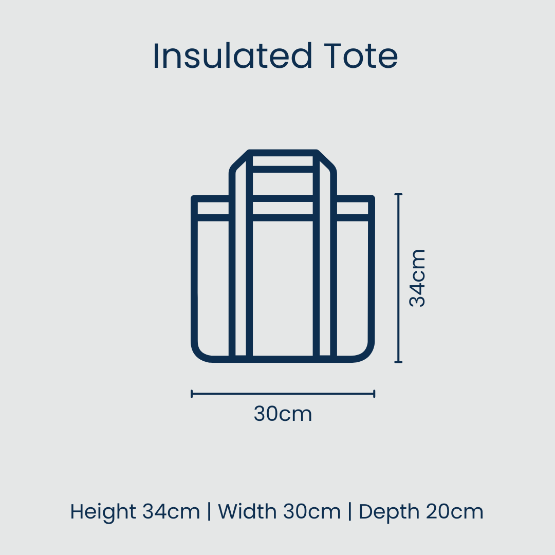 Project 10 - Medium Insulated Tote – Navy Horseshoe