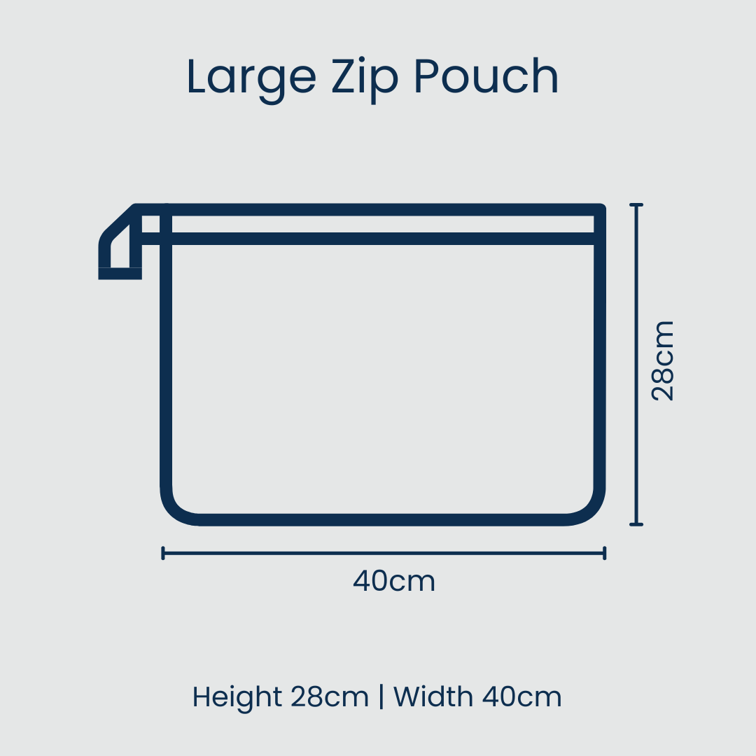 Project 10 - Large Zip Pouch – Navy Horseshoe