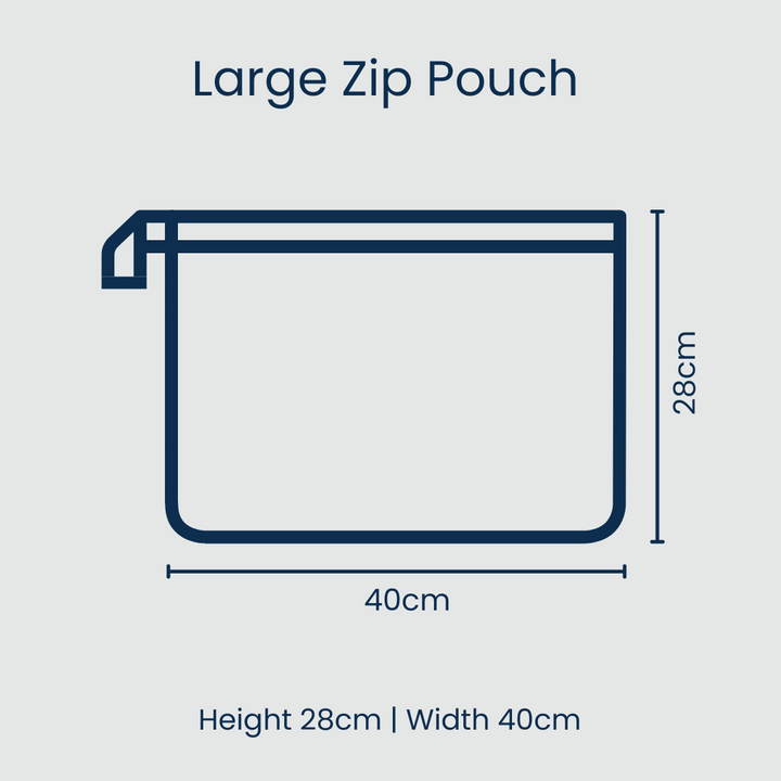 Project 10 - Large Zip Pouch – Navy Horseshoe