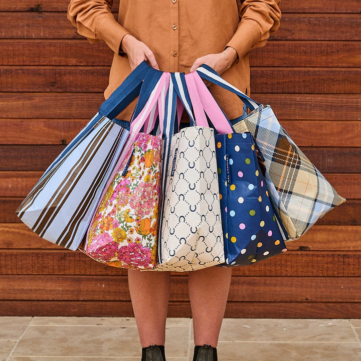 Project 10 - Shopper Tote in Navy Horseshoe