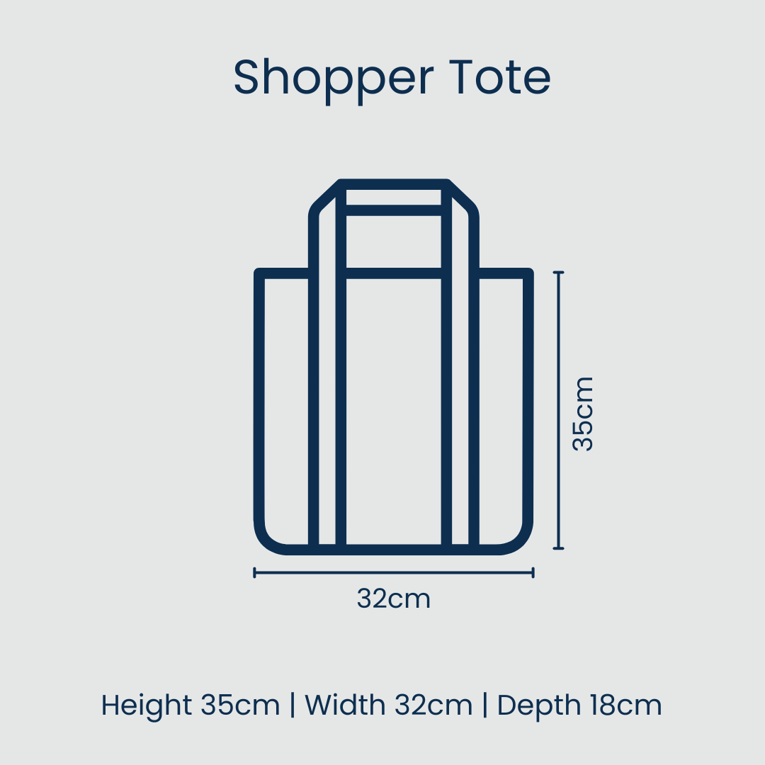 Project 10 - Shopper Tote in Navy Horseshoe