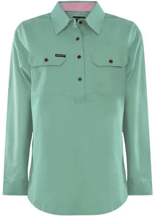 Hard Slog - Women's Light Cotton Long Sleeve Shirt in Sage