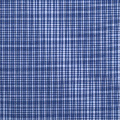 Just Country - Boys Brayden Half Button Shirt in small blue check W26