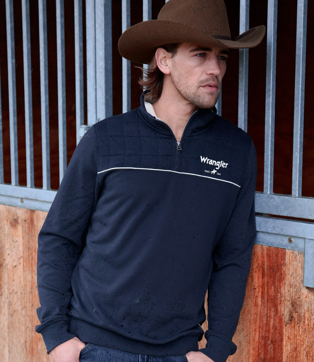 Wrangler - MENS DALE 1/4 ZIP PULLOVER