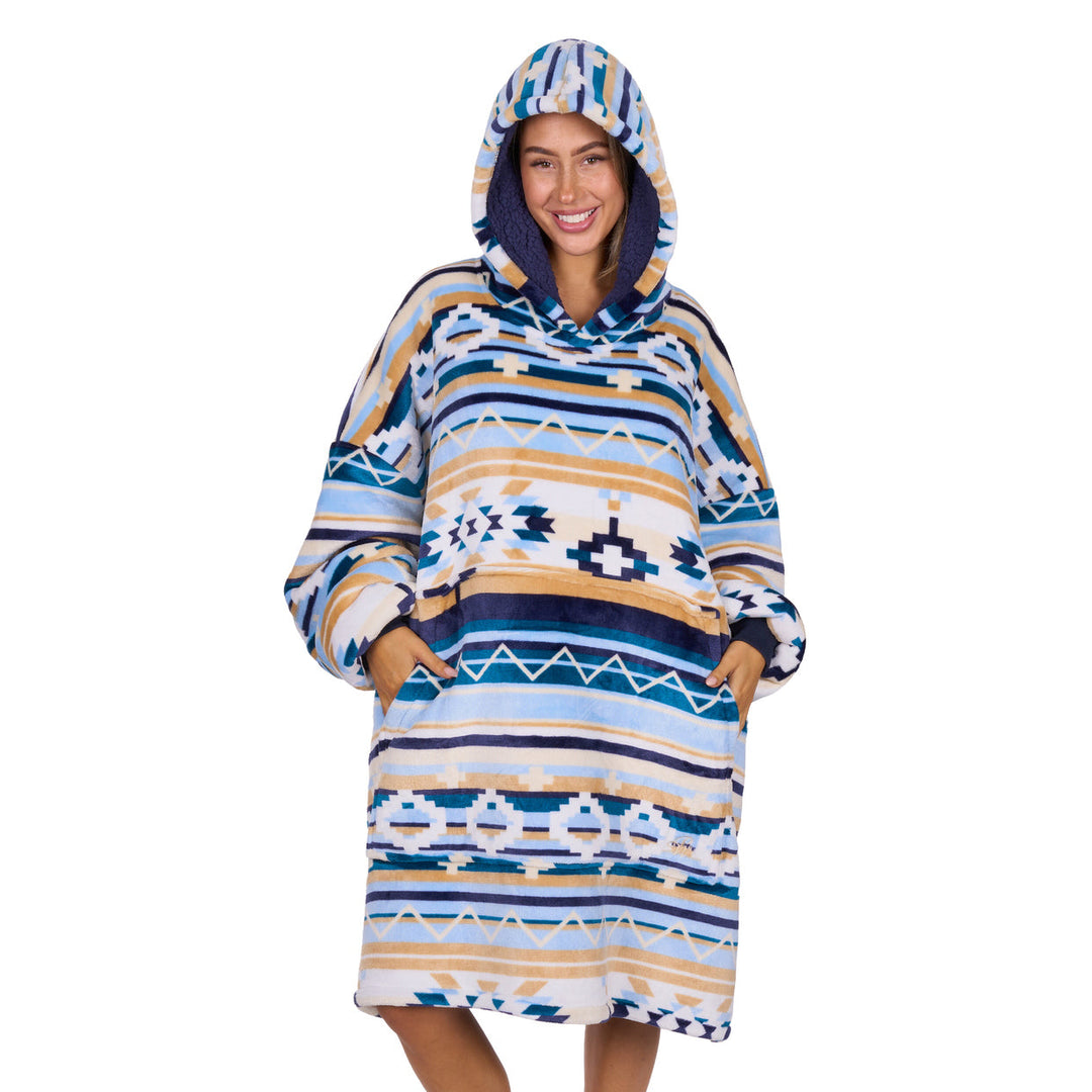 Pure Western - ADULTS AZTEC SNUGGLE HOODIE W26