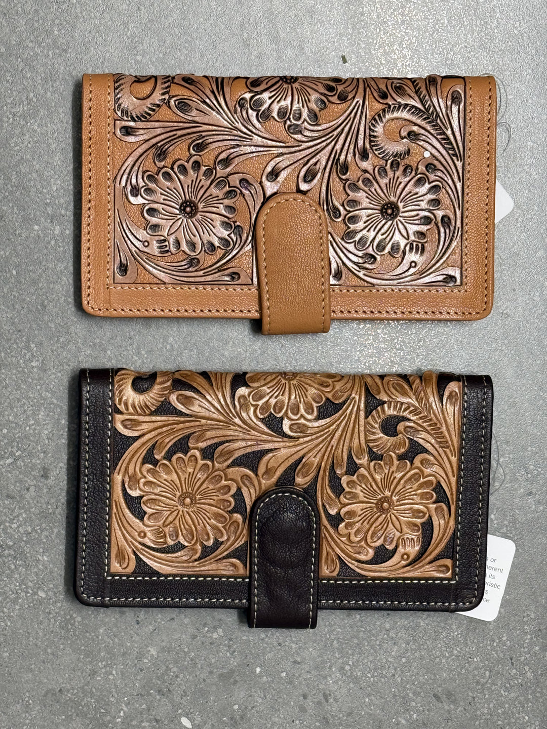 TDE - Tooling Leather Carved Clutch Wallet TLW-25