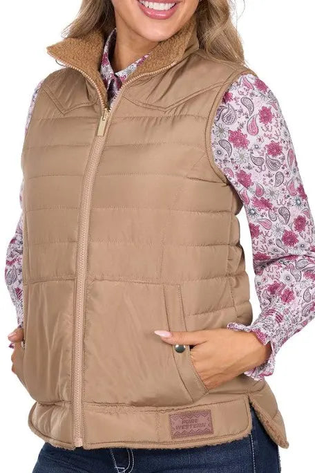 PURE WESTERN - WOMENS SHERRI REVERSIBLE VEST W26