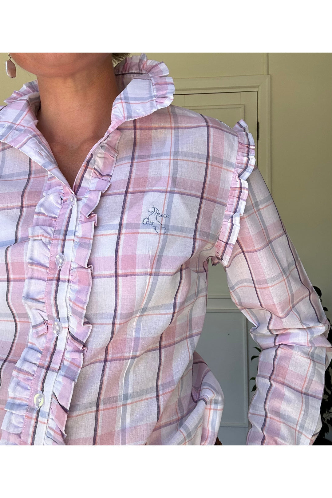 Blackcolt Clothing - Lilly Shirt Pink & Blue Check