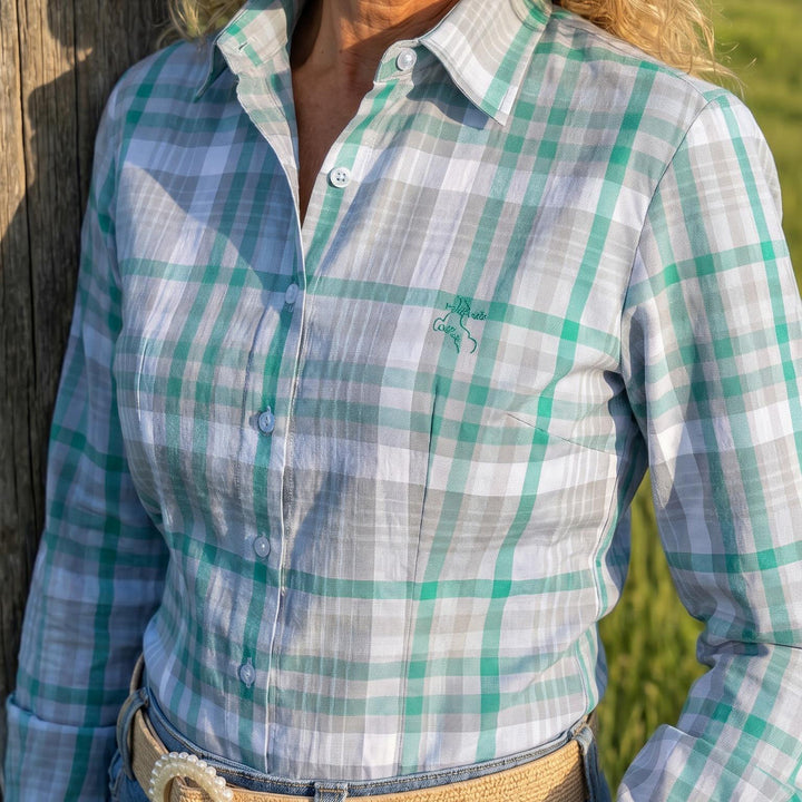 Blackcolt - Jane shirt in Green & Grey Check