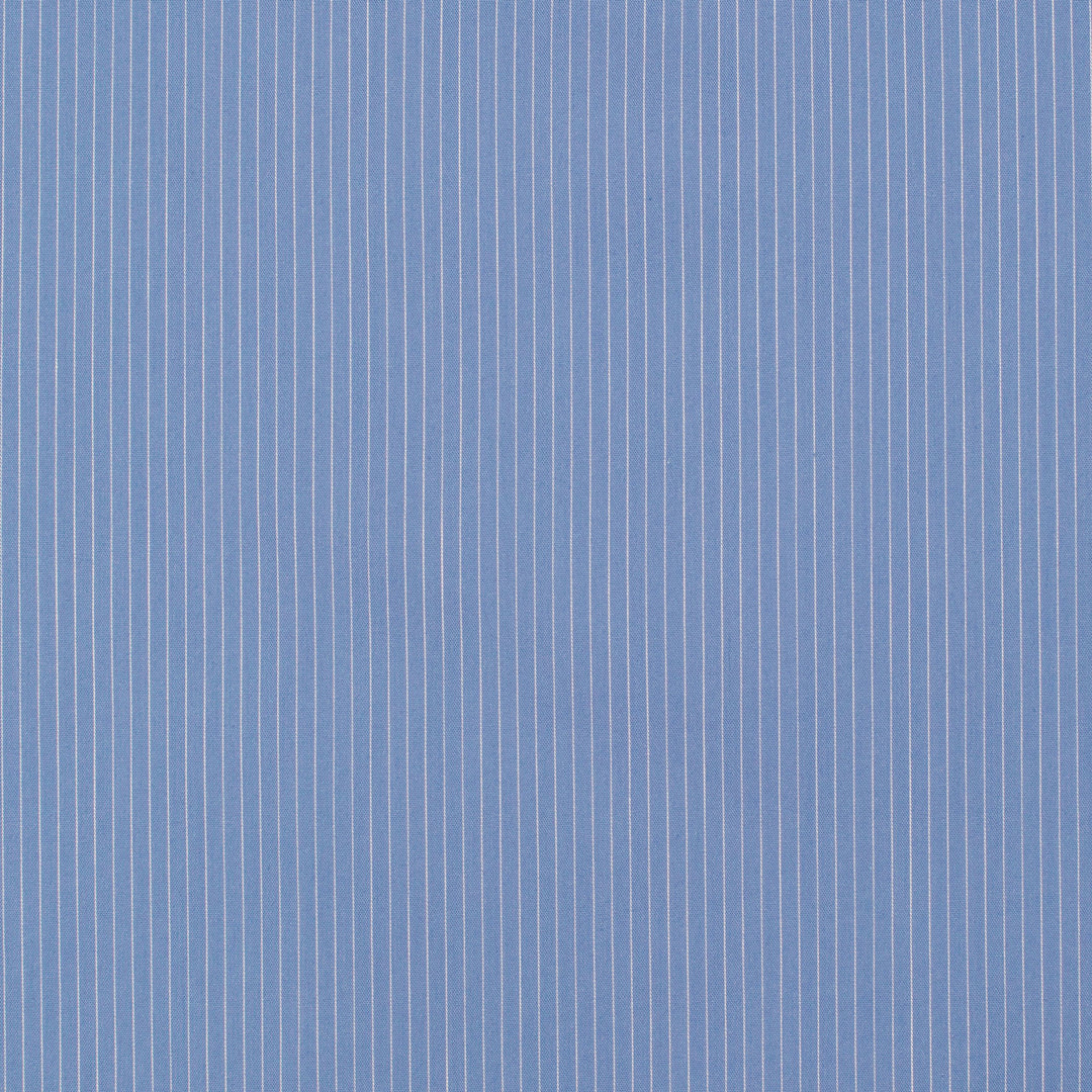 Just Country - Women's Abbey Frills Full Button Stripe Workshirt in cornflower pinstripe