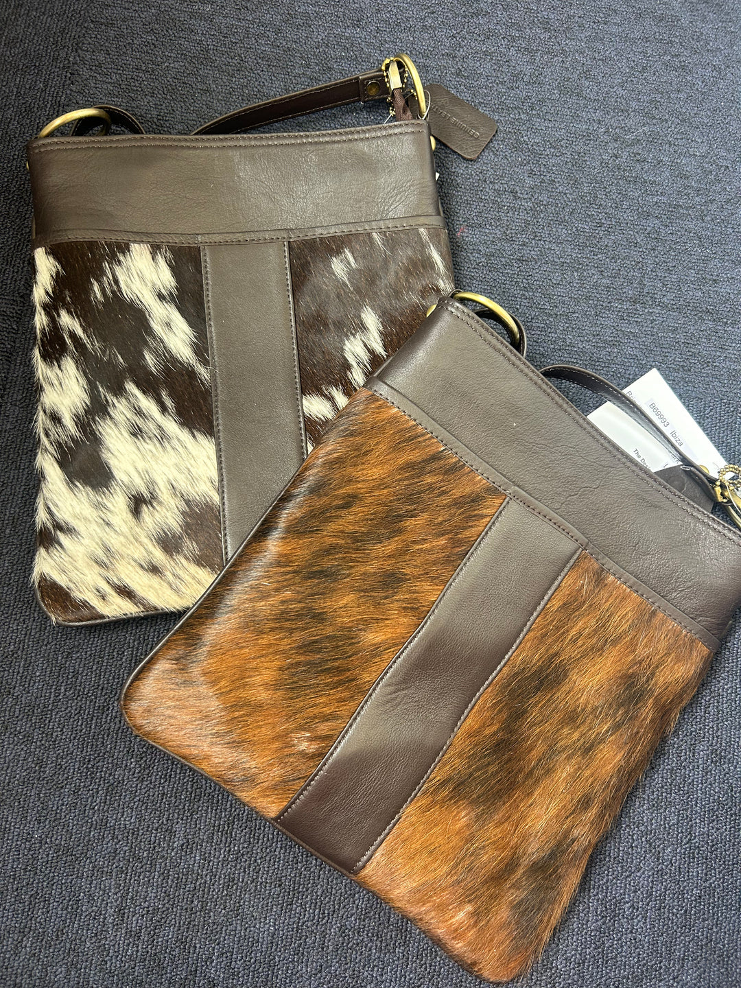 TDE - Ibiza Cowhide Sling Bag with front pocket