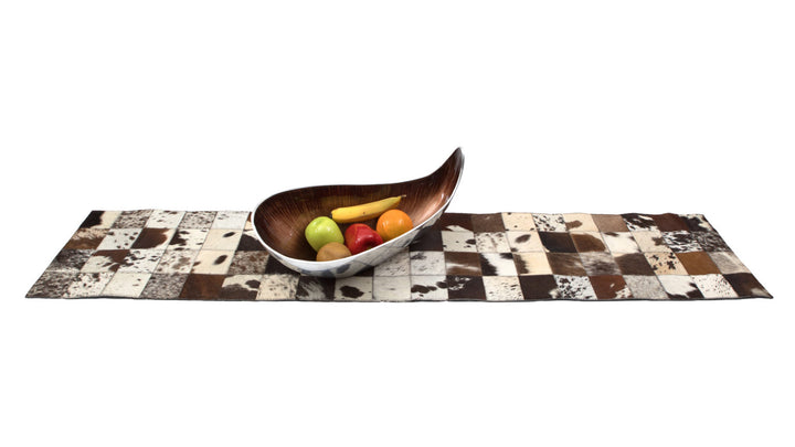 TDE - cowhide Patchwork Table Runner