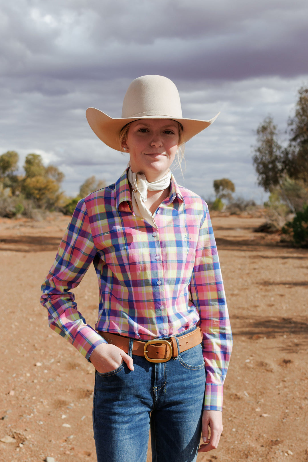 Blackcolt - Jane shirt in Pink & Blue Check