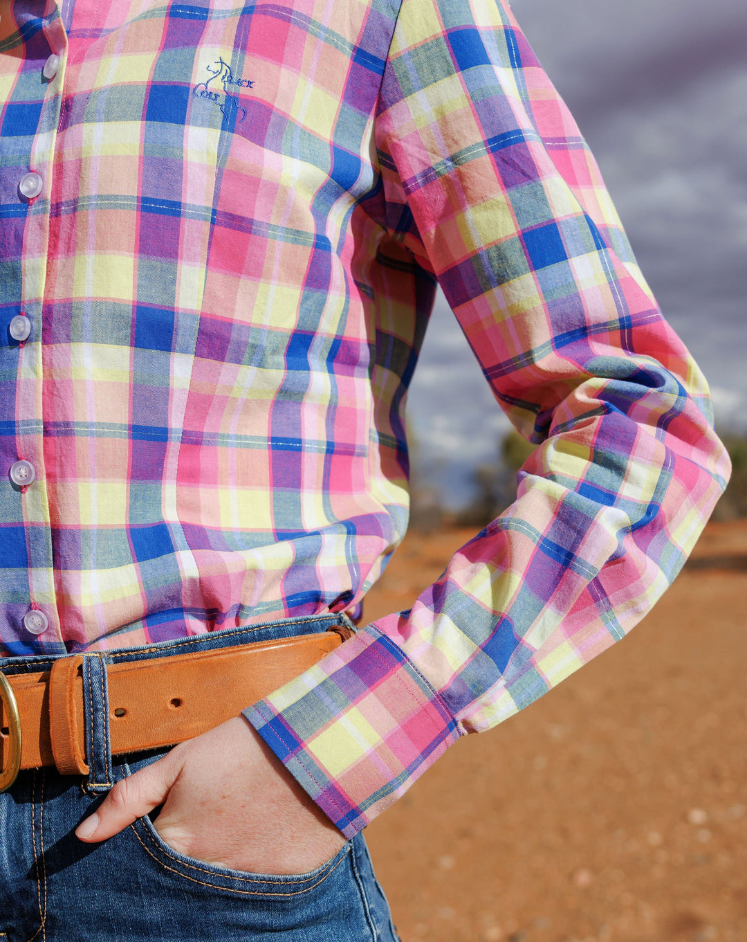 Blackcolt - Jane shirt in Pink & Blue Check
