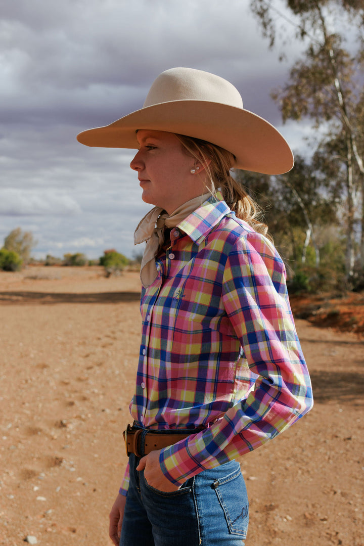 Blackcolt - Jane shirt in Pink & Blue Check