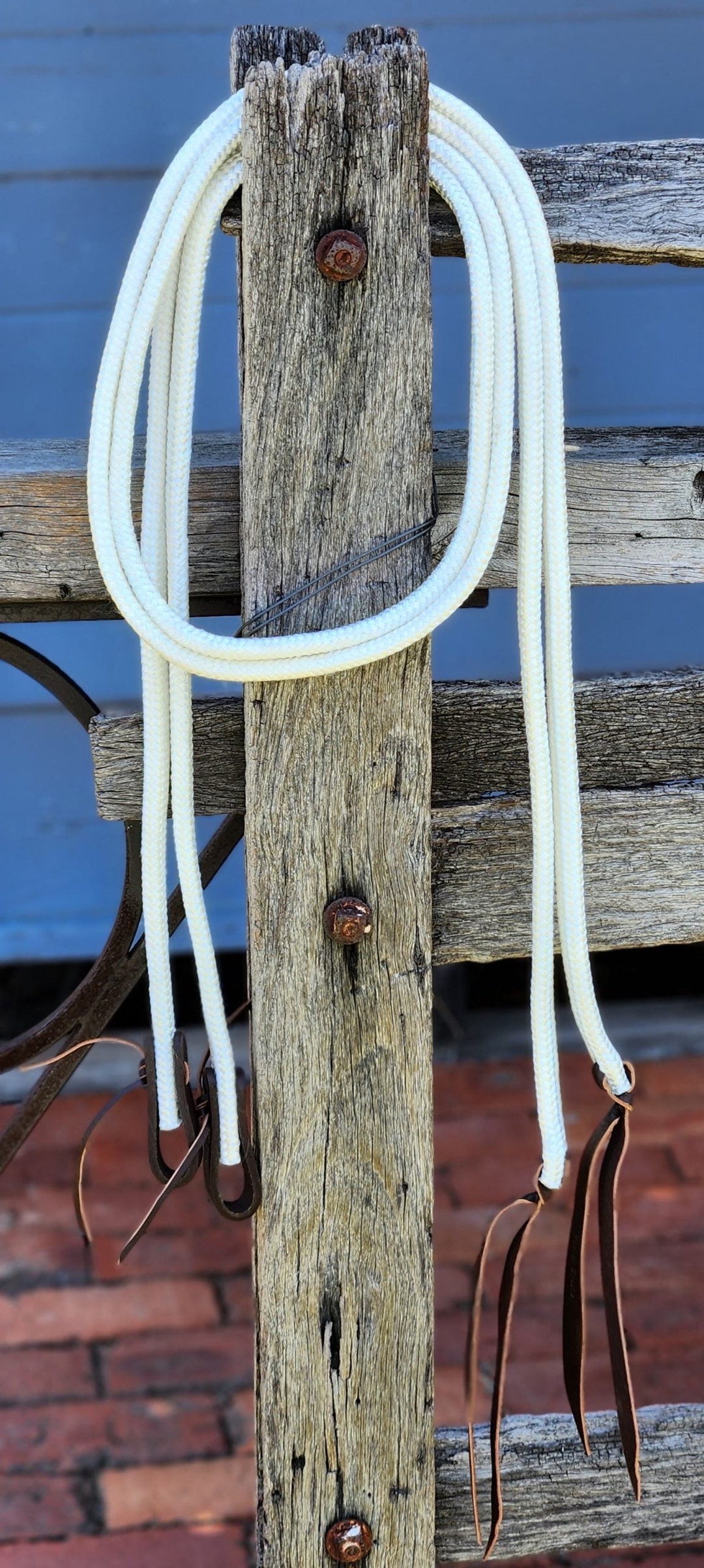 Toprail Equine - "CAMPDRAFT REINS" - with leather Waterloop ends
