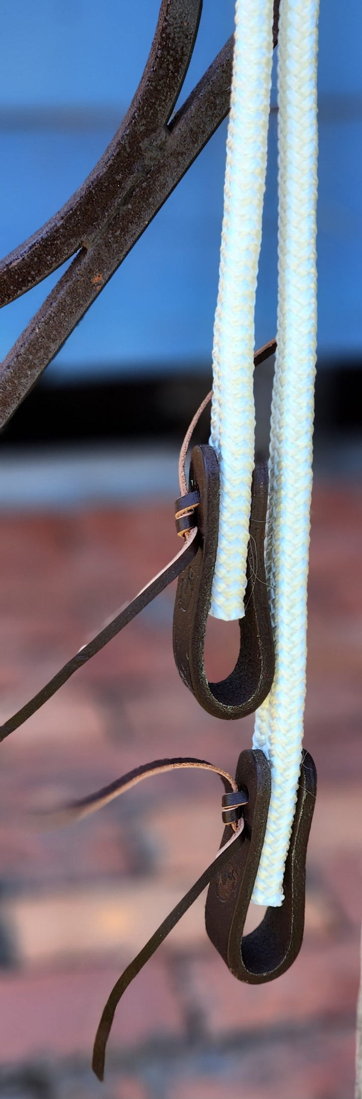 Toprail Equine - "CAMPDRAFT REINS" - with leather Waterloop ends