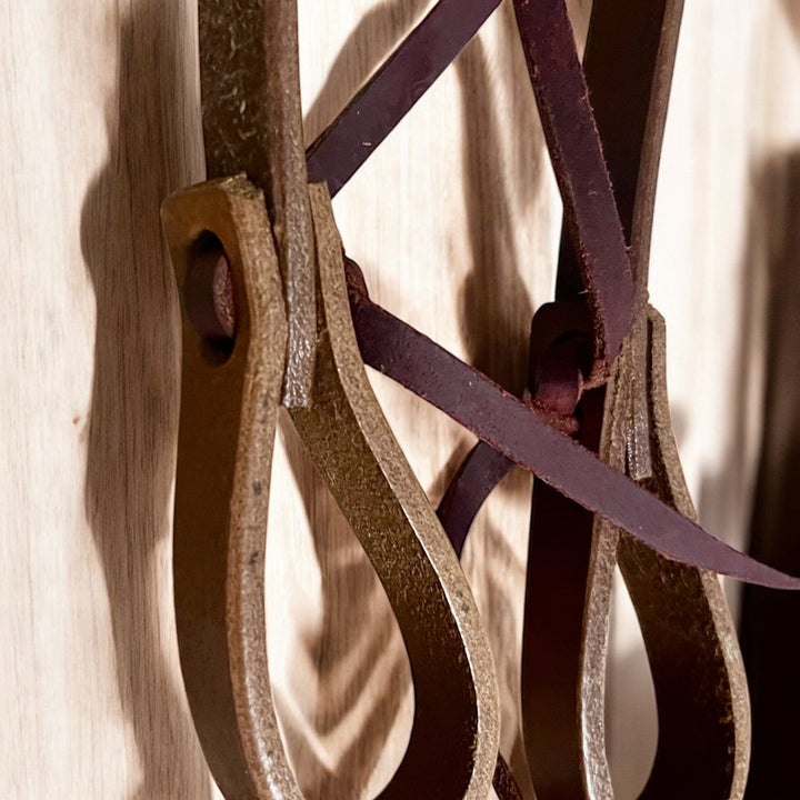 Top Rail Equine - Harness Leather Weighted Split Reins with Tie Ends 7'6" TE-RN-439