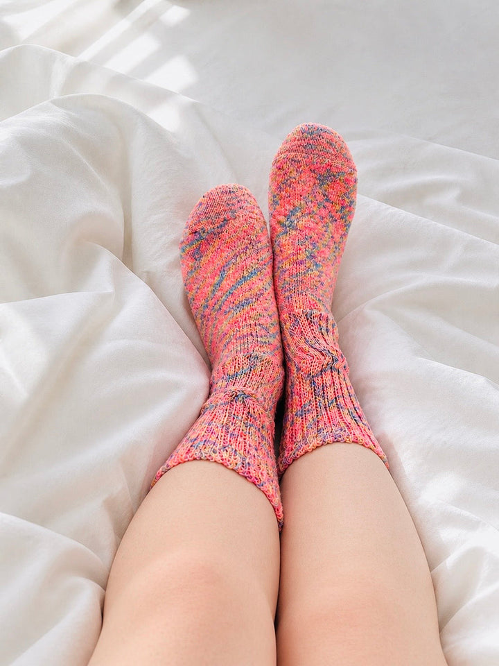 Red Fox Sox - Ombré Loose Top Sock - Blush
