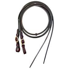 Top Rail Equine - "PLAIN" Leather Show Rein - SPLIT - 6'6 (#3271)